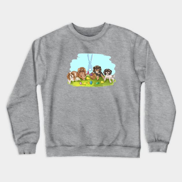 Easter Cavalier King Charles Spaniels Crewneck Sweatshirt by Cavalier Gifts